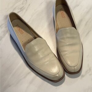 Women’s Italian Leather Loafers in Ivory SZ 8 M